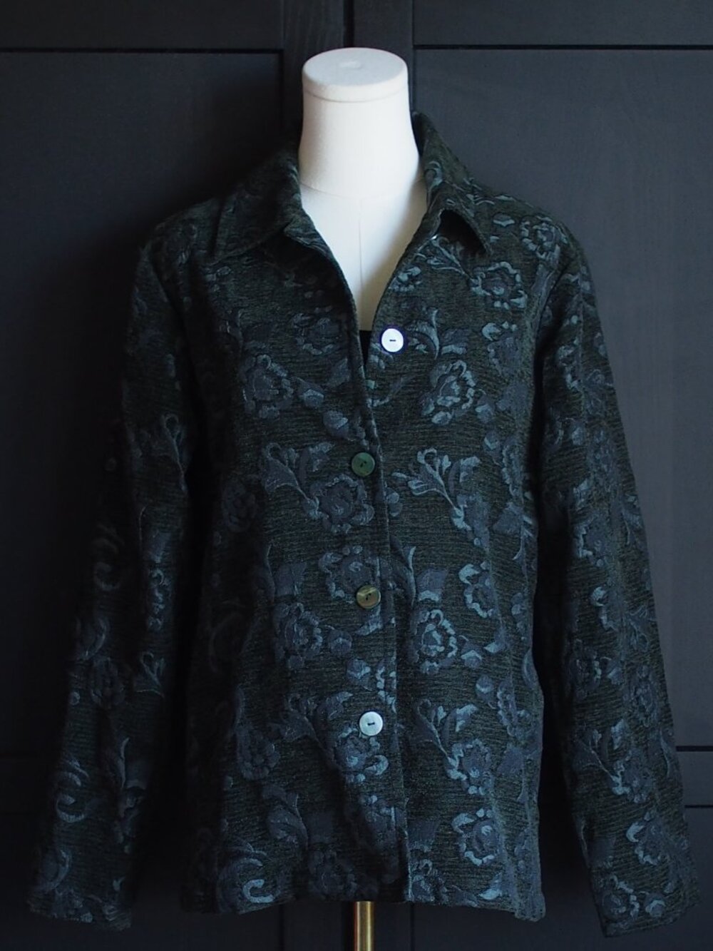 Northern Reflections | Vintage 1990s Woven Jacquard Brocade Jacket, Oversized